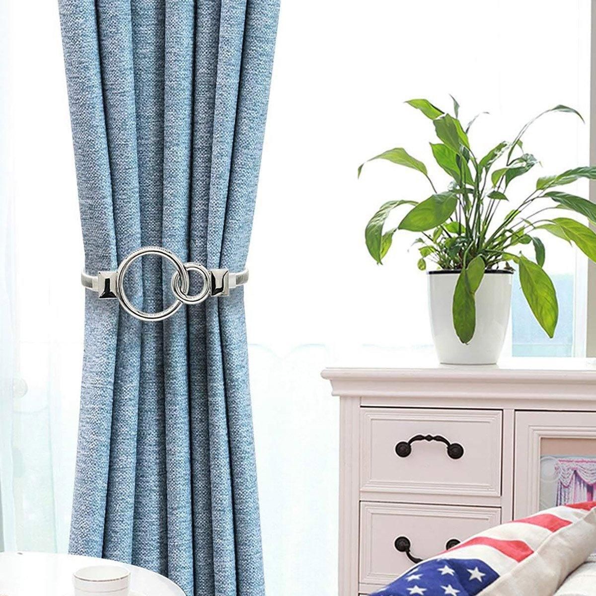 4-Piece Silver Spring Curtain Tieback Set