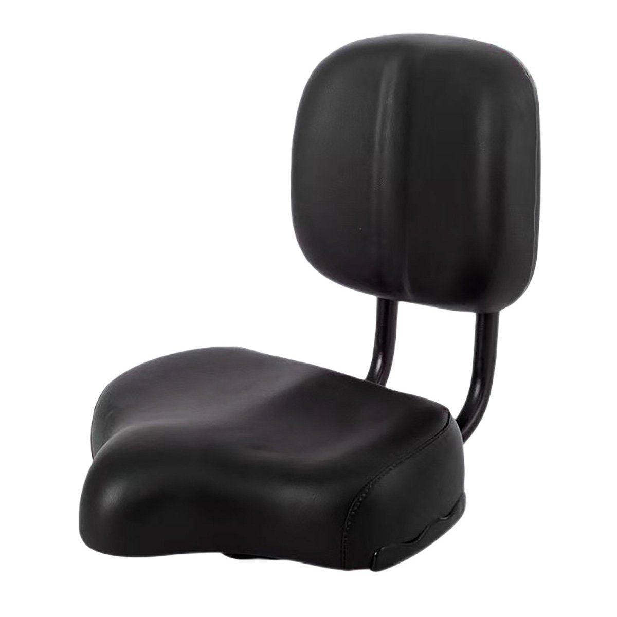 Electric Bicycle Tricycle Seat With Backrest Adjustable Comfortable Bike Seat - Black