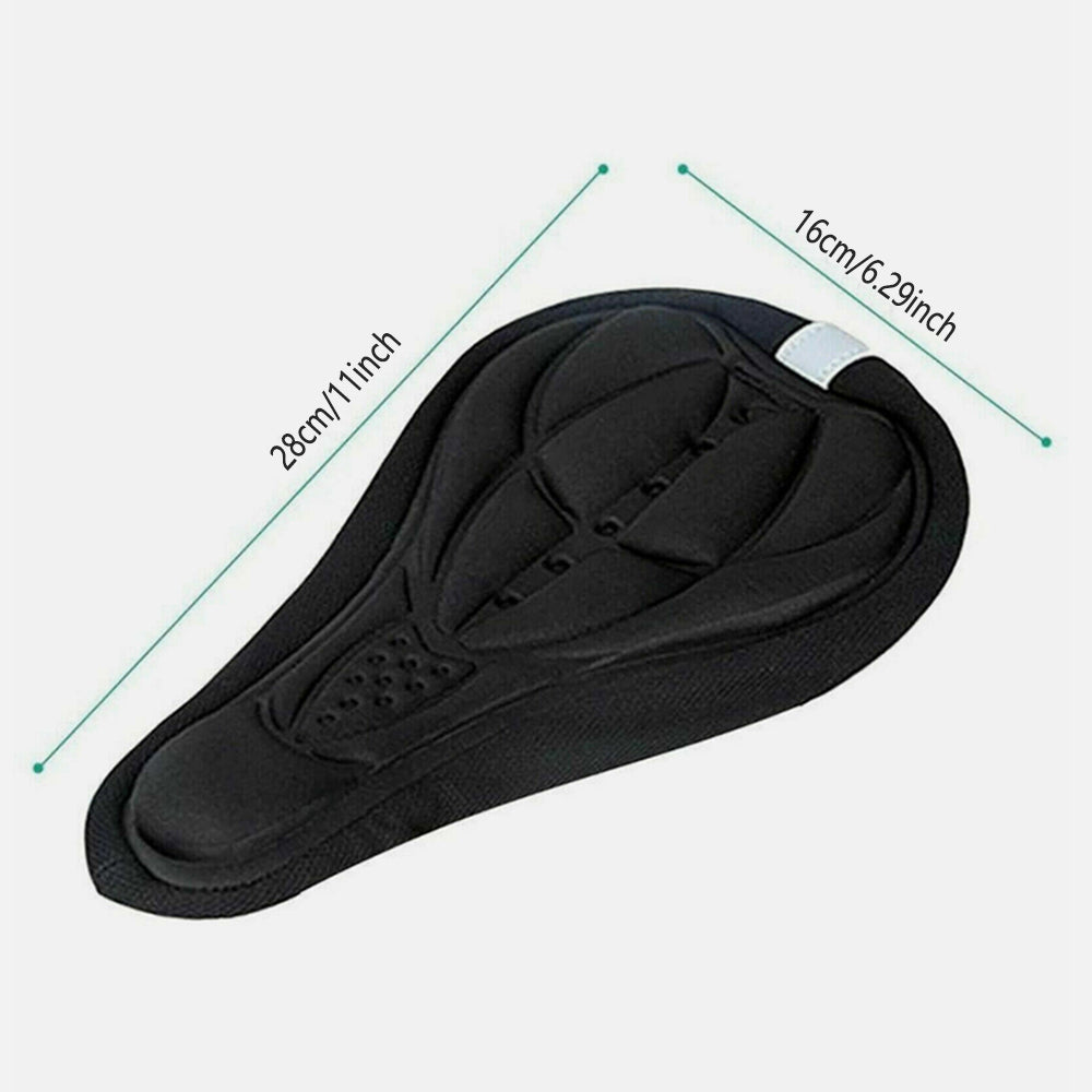 Thick Silicone Bike Seat Cover Comfort Gel Cycling Bicycle Saddle Cushion Pad - Set of 4 Colours
