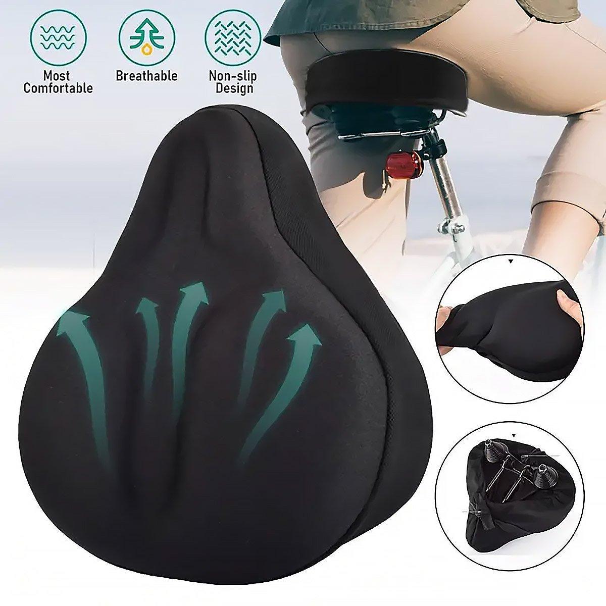 Soft Silicone Bicycle Seat Cover Comfortable Mountain Bike Cushion Thickened