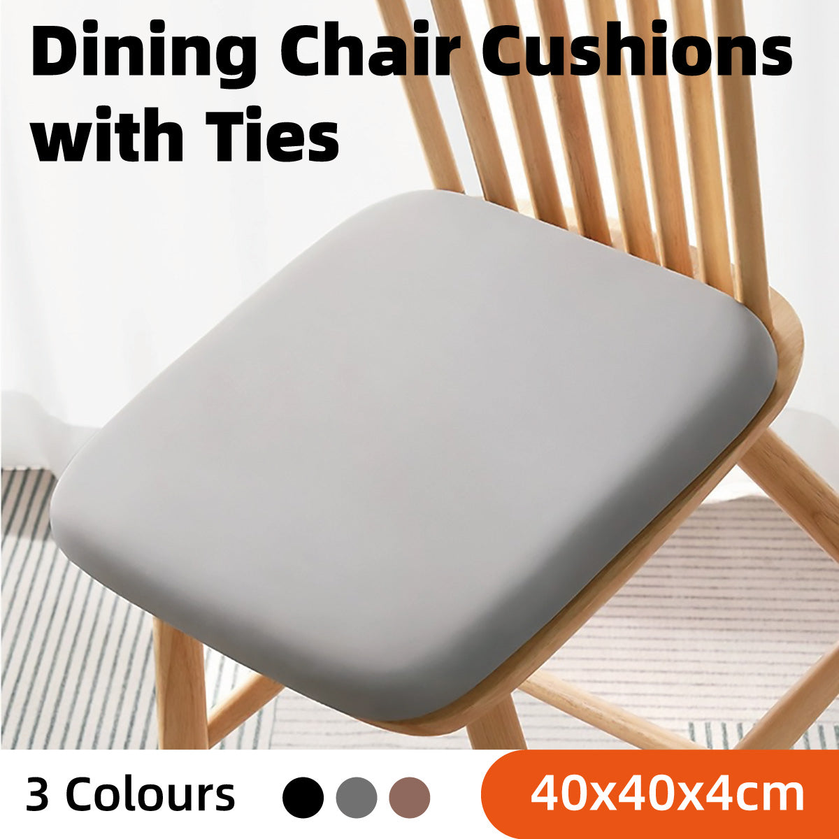 Seat Cushion Memory Foam Office Chair Pad Bottom Support for Stool Dining Chair - Grey
