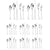 20/40pcs Stainless Steel Cutlery Set Knife Fork Spoon Western Hotel Tableware - Golden-40pcs
