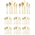 20/40pcs Stainless Steel Cutlery Set Knife Fork Spoon Western Hotel Tableware - Silver-40pcs