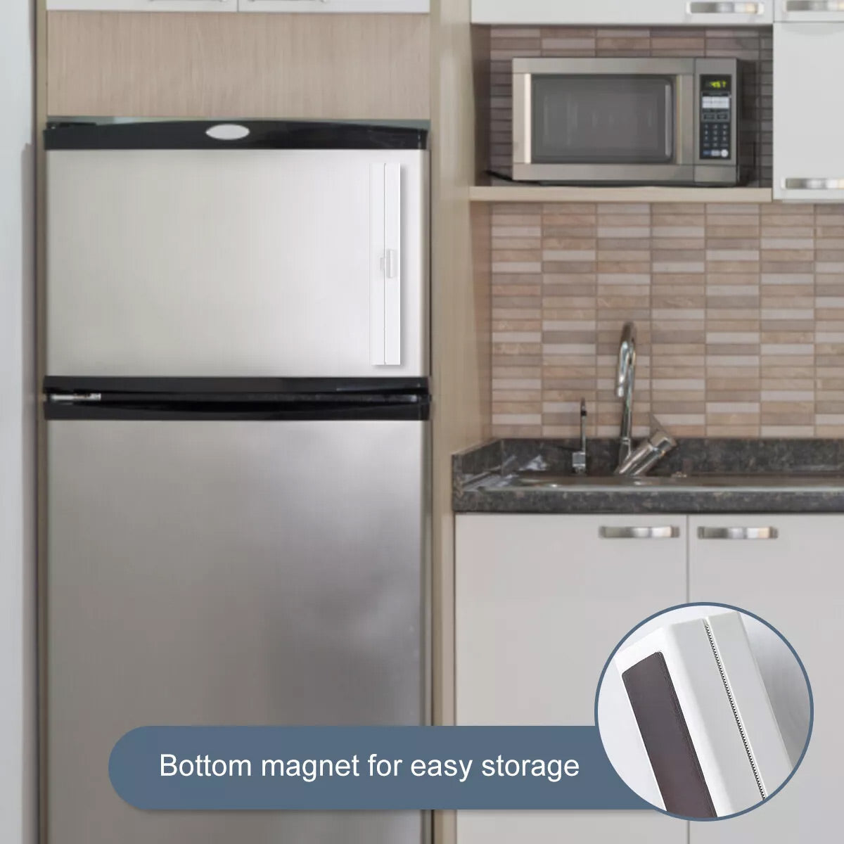 Plastic Food Wrap Dispenser Cutter Foil Cling Film Storage Holder Box Kitchen - Green