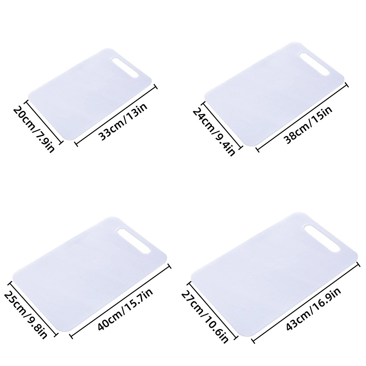 Plastic Cutting Board Small Size Chopping Board for Kitchen Food Prep Home Use - 33x20cm