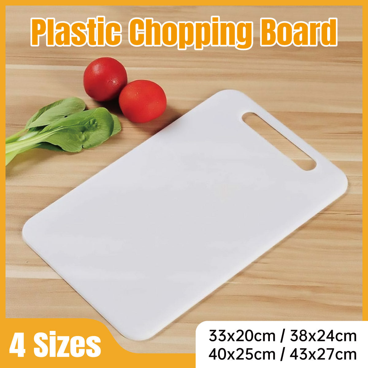 Plastic Cutting Board Small Size Chopping Board for Kitchen Food Prep Home Use - 38x24cm