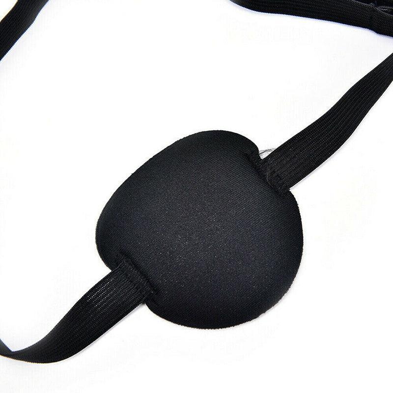 1/2/3/4/5Pcs Adjustable Strap Eye Patch Soft Concave Design Washable Black Cover - 1 PC