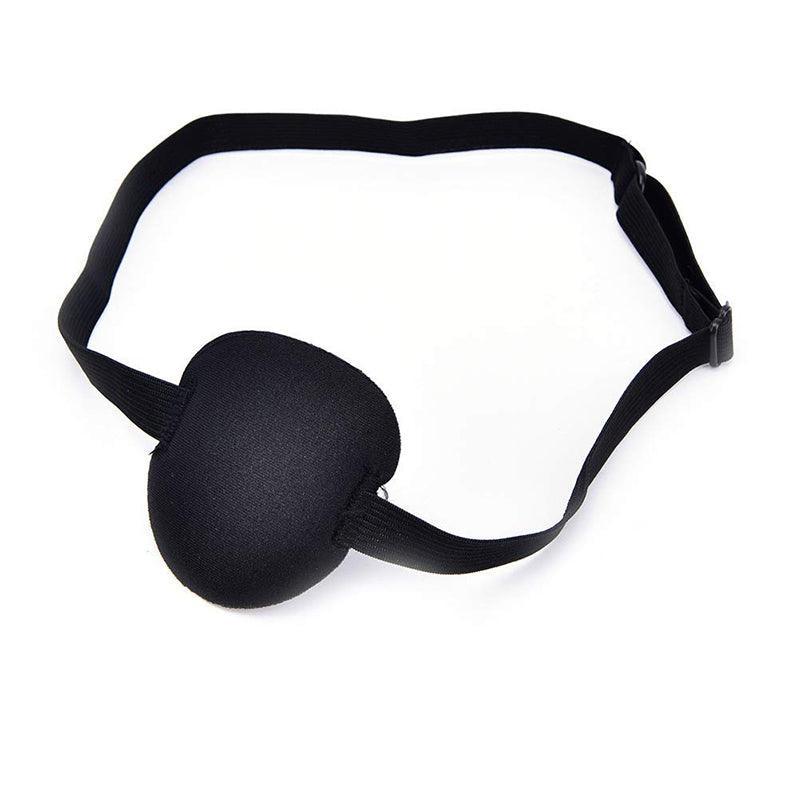 1/2/3/4/5Pcs Adjustable Strap Eye Patch Soft Concave Design Washable Black Cover - 1 PC