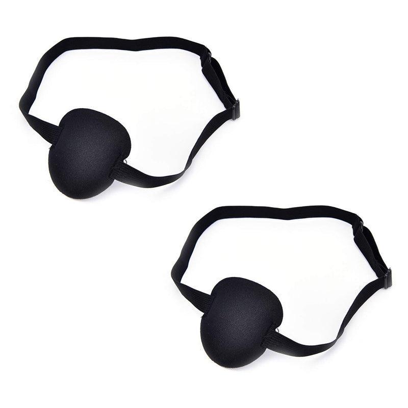 1/2/3/4/5Pcs Adjustable Strap Eye Patch Soft Concave Design Washable Black Cover - 1 PC