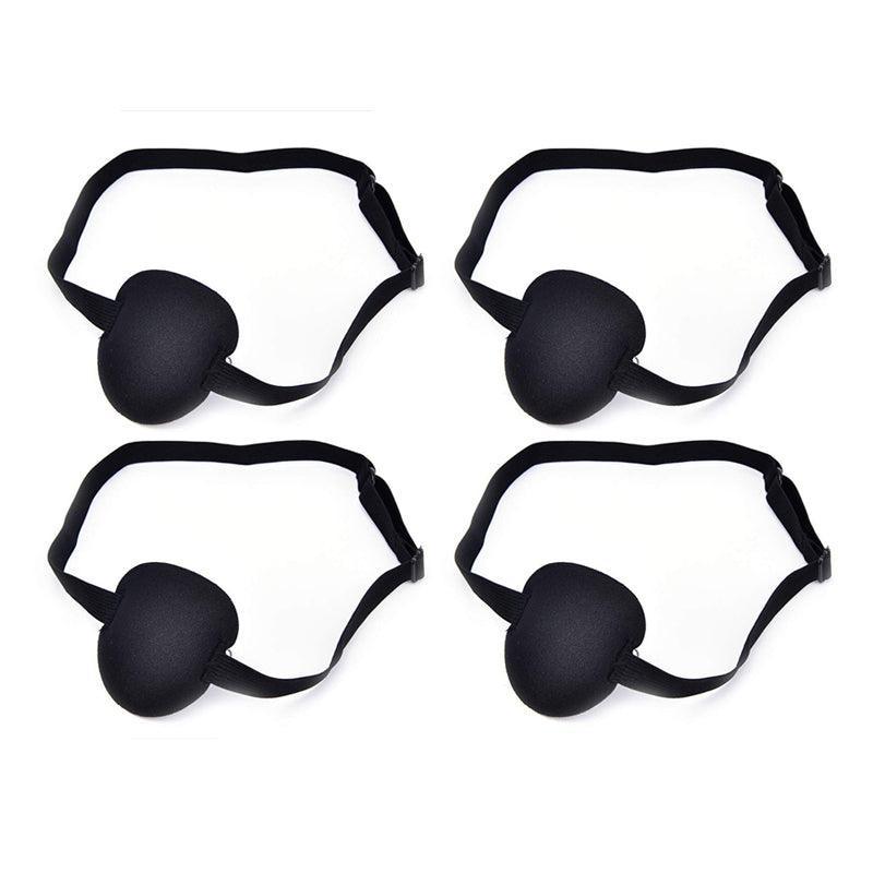 1/2/3/4/5Pcs Adjustable Strap Eye Patch Soft Concave Design Washable Black Cover - 1 PC