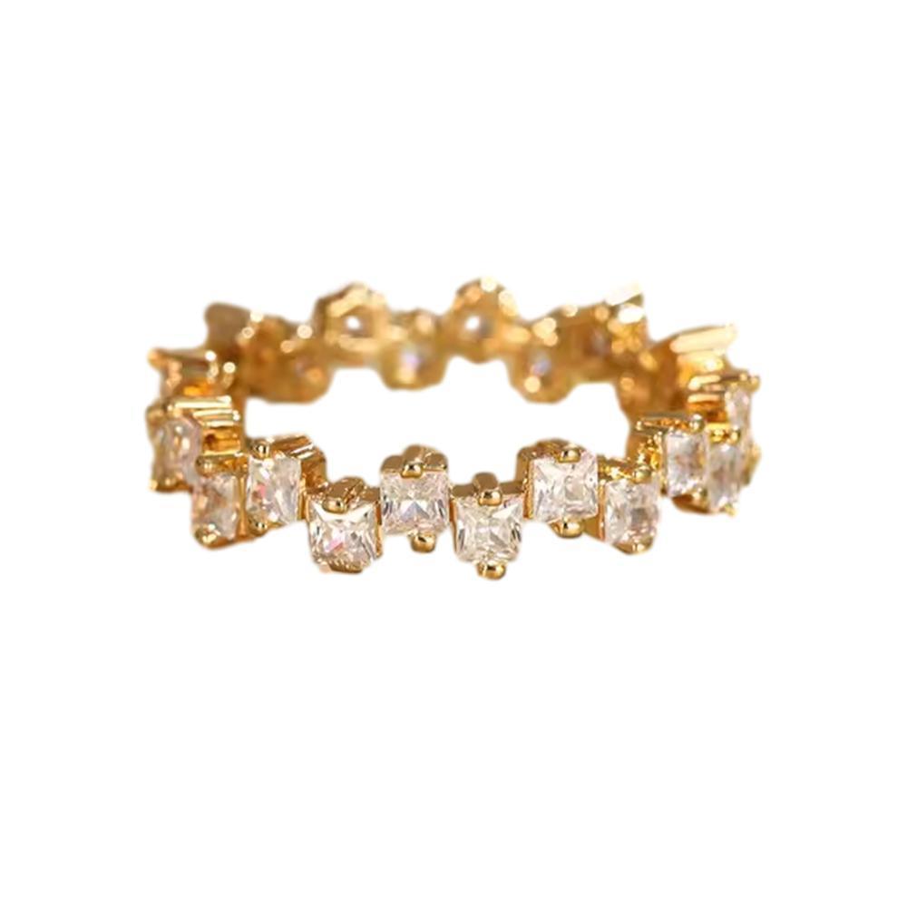 Square Design 1.2ct Simulated Diamond Women Engagement Ring Rose Gold Plated - Dark Blue-Size 8