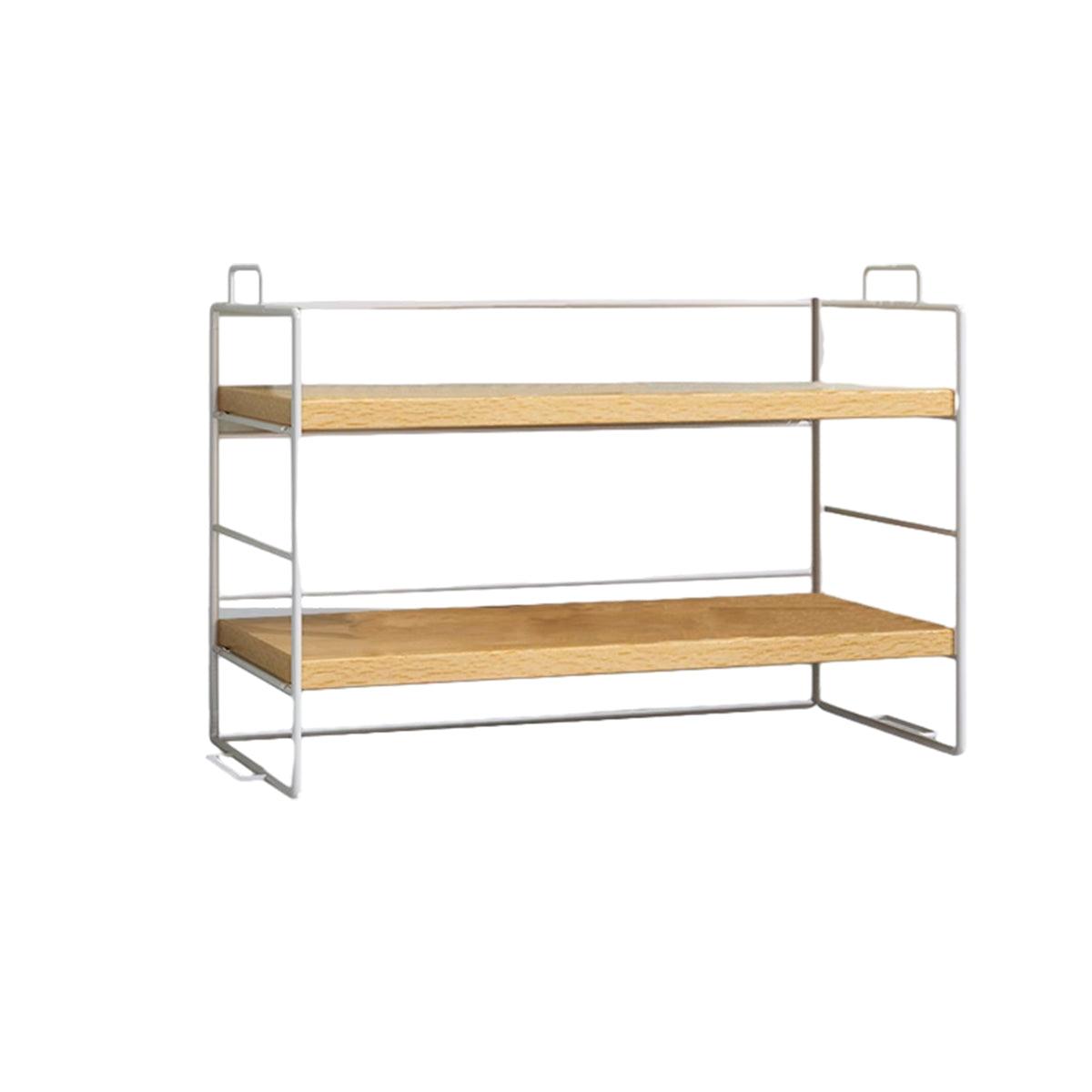 Double Layer Storage Shelf Desktop Organizer Cosmetics Stationery Rack for Desk
