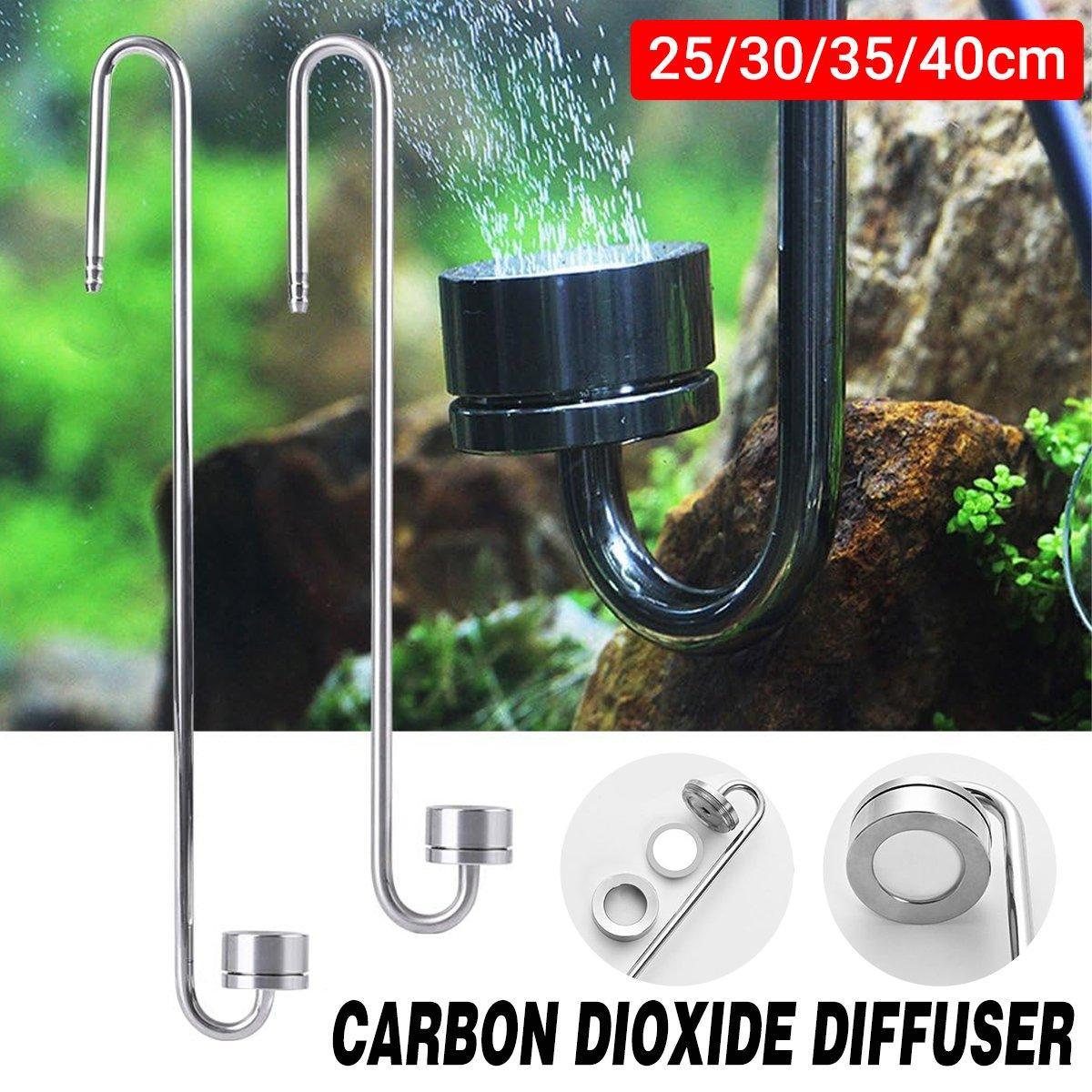 Stainless Steel Aquarium CO2 Diffuser Carbon Dioxide Atomizer Grass Tank Bubbler - 25cm