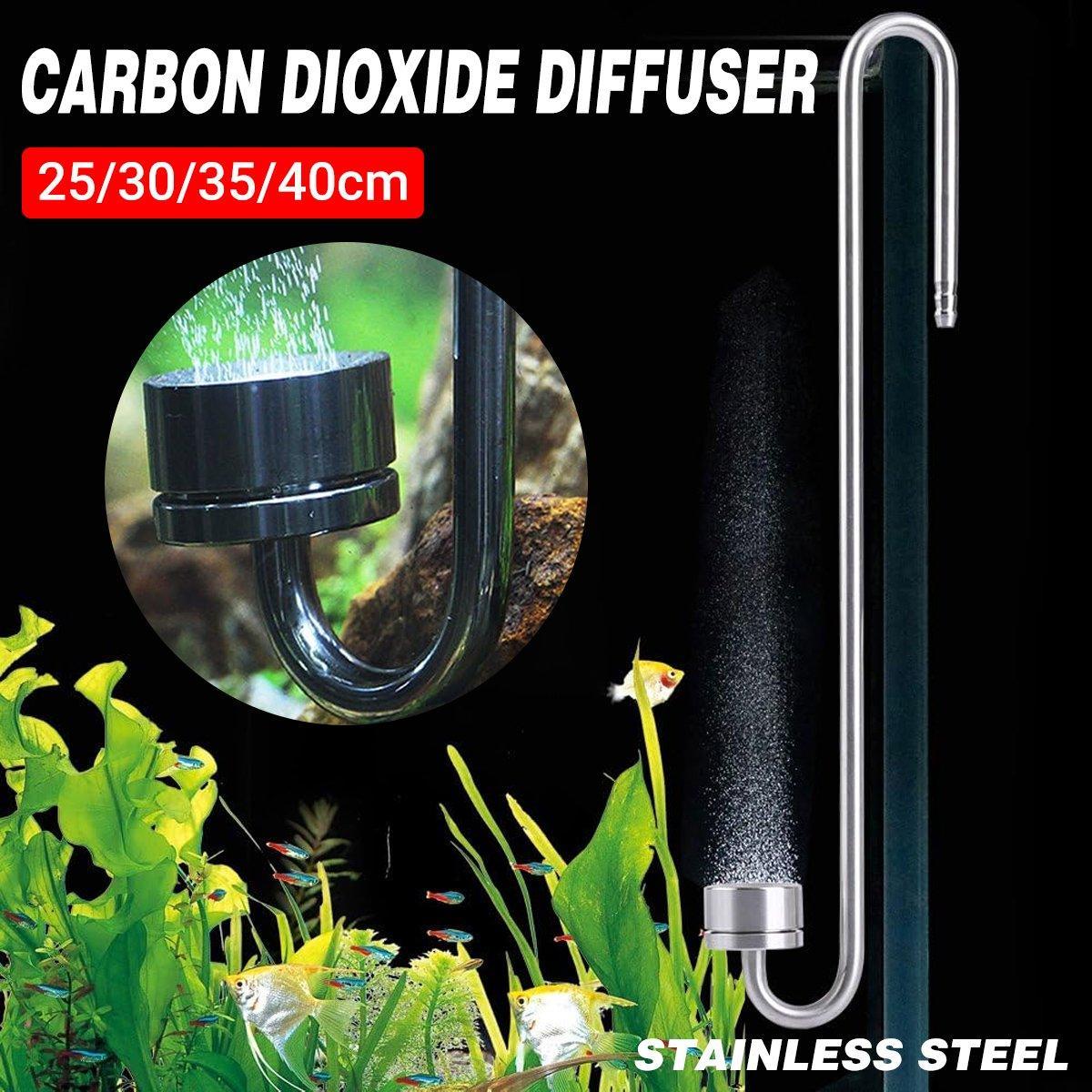 Stainless Steel Aquarium CO2 Diffuser Carbon Dioxide Atomizer Grass Tank Bubbler - 25cm