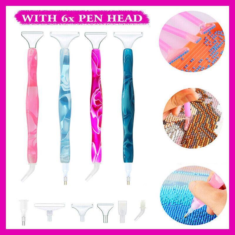 5D Resin Diamond Painting Pen Resin Point Drill Pens Cross Stitch Diy Craft Art - Purple