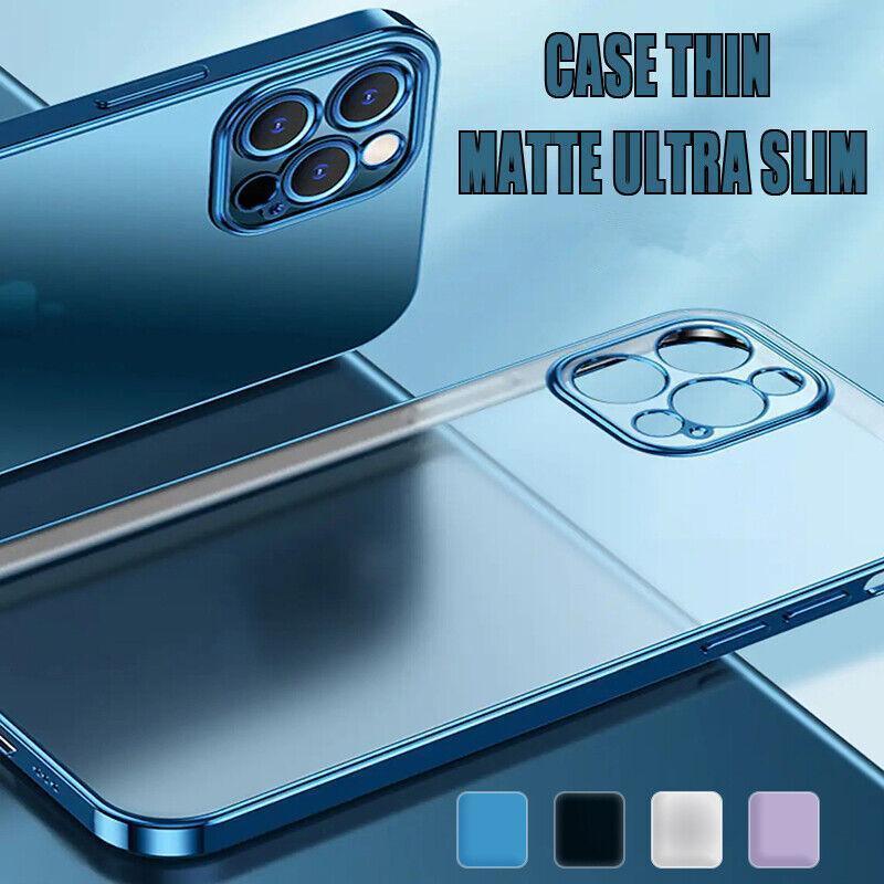 Purple For iPhone 13 12 11 Pro Max Case Thin Matte Ultra Slim Shockproof Clear Cover - iPhone 11 Pro Max