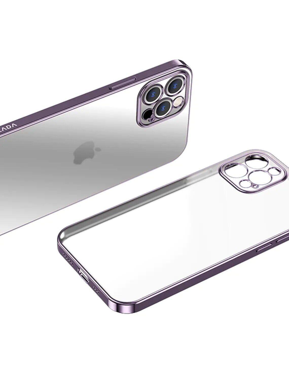 Purple For iPhone 13 12 11 Pro Max Case Thin Matte Ultra Slim Shockproof Clear Cover - iPhone 12 Pro Max