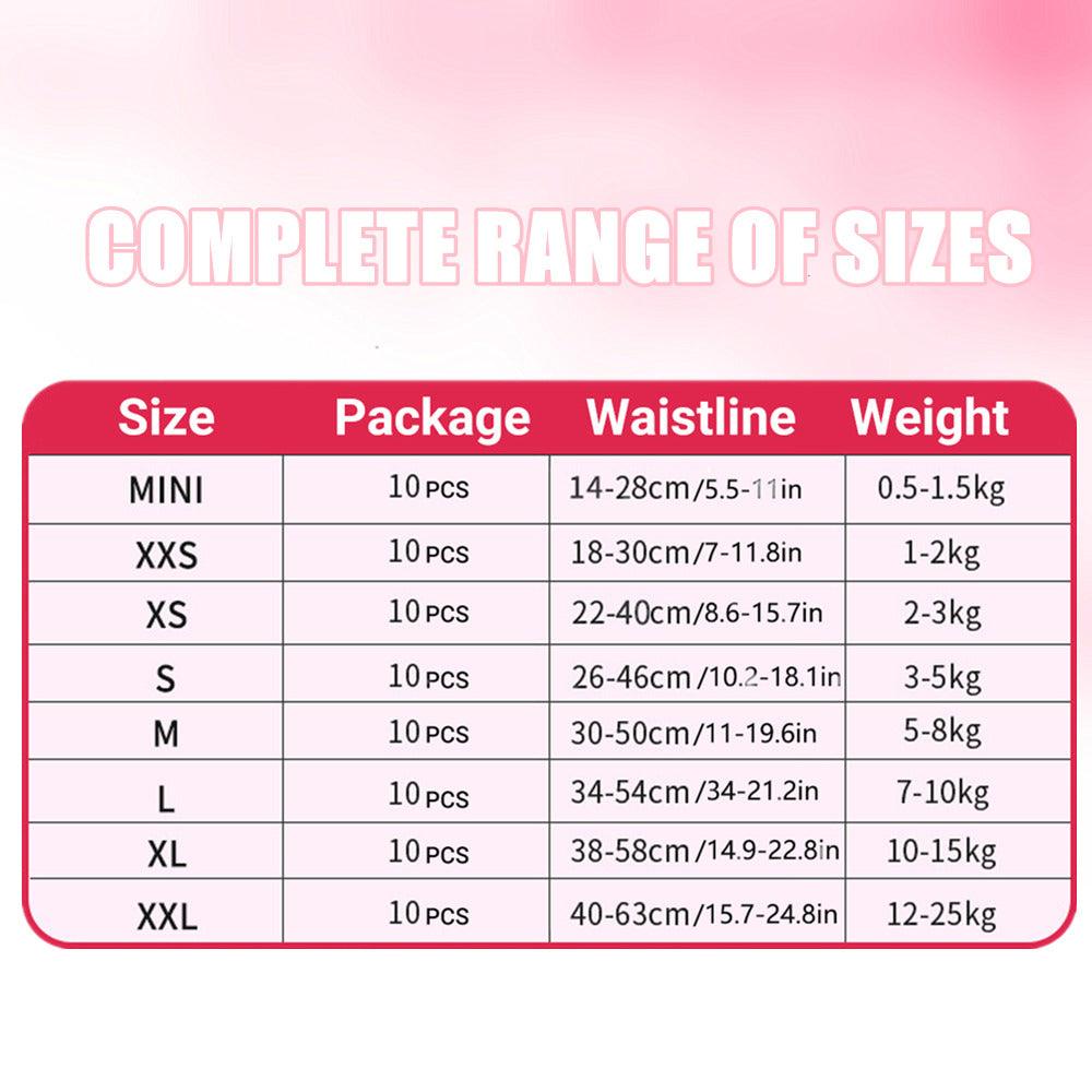 Disposable Female Dog Diapers Leakproof Breathable with Colour Indicator - XS 22-40cm