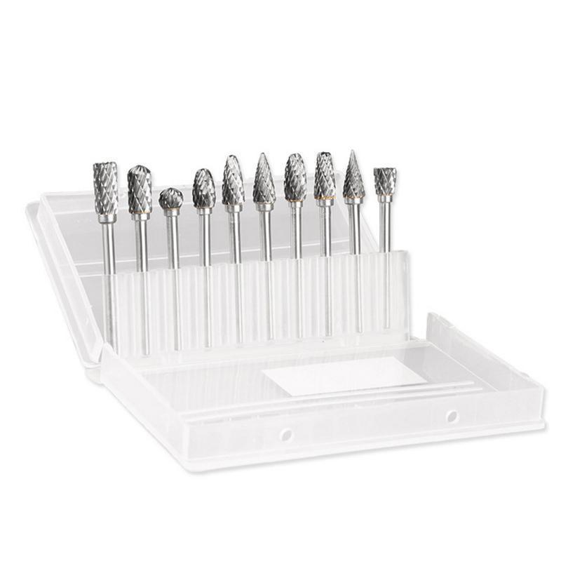10Pcs Tungsten Steel Carbide 6mm Rotary Burr Set for Die Grinder