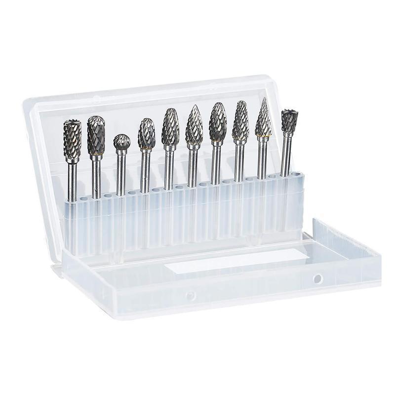 10Pcs Tungsten Steel Carbide 6mm Rotary Burr Set for Die Grinder