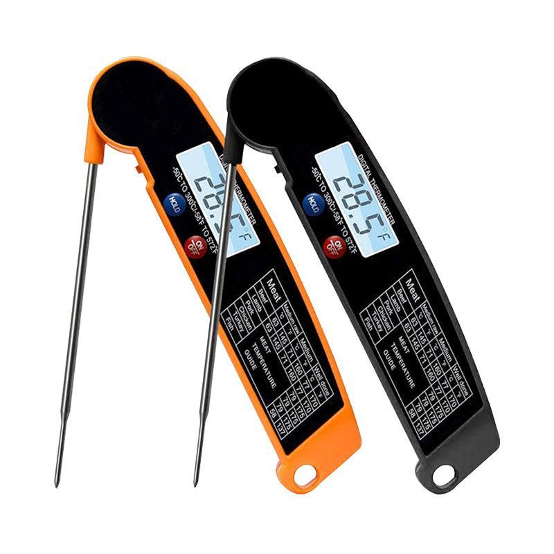 Foldable Digital Thermometer Probe Temperature Kitchen Cooking Food Bbq Meat Jam - Orange
