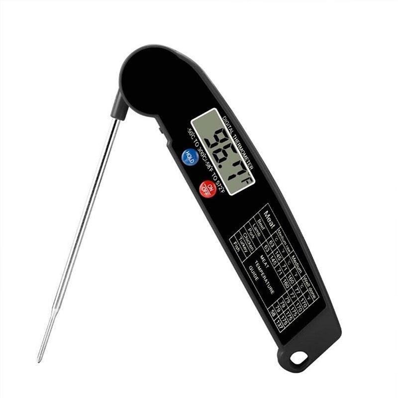 Foldable Digital Thermometer Probe Temperature Kitchen Cooking Food Bbq Meat Jam - Orange