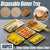100pcs Eco-friendlyKraft Paper  Trays for Fries Snacks Greaseproof Hot Dog Trays - 6#400ml