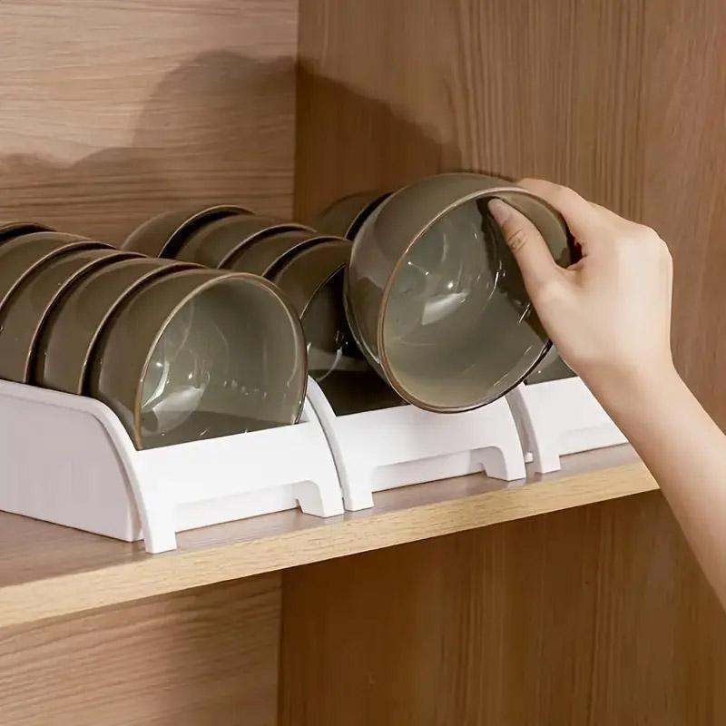 3pcs Home Bowl Storage Cabinet Built-in Cutlery Dish Rack Shelf Organizer Set