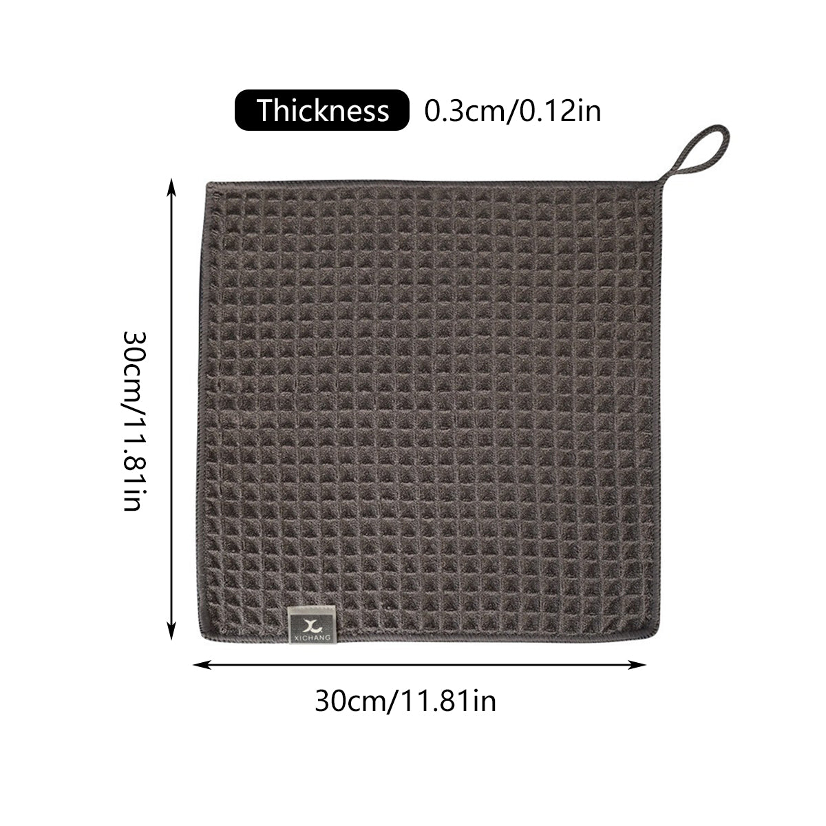 5PCS Waffle Cleaning Cloth Coffee Machine Bar Towel Dish Rag Absorbent - Blue