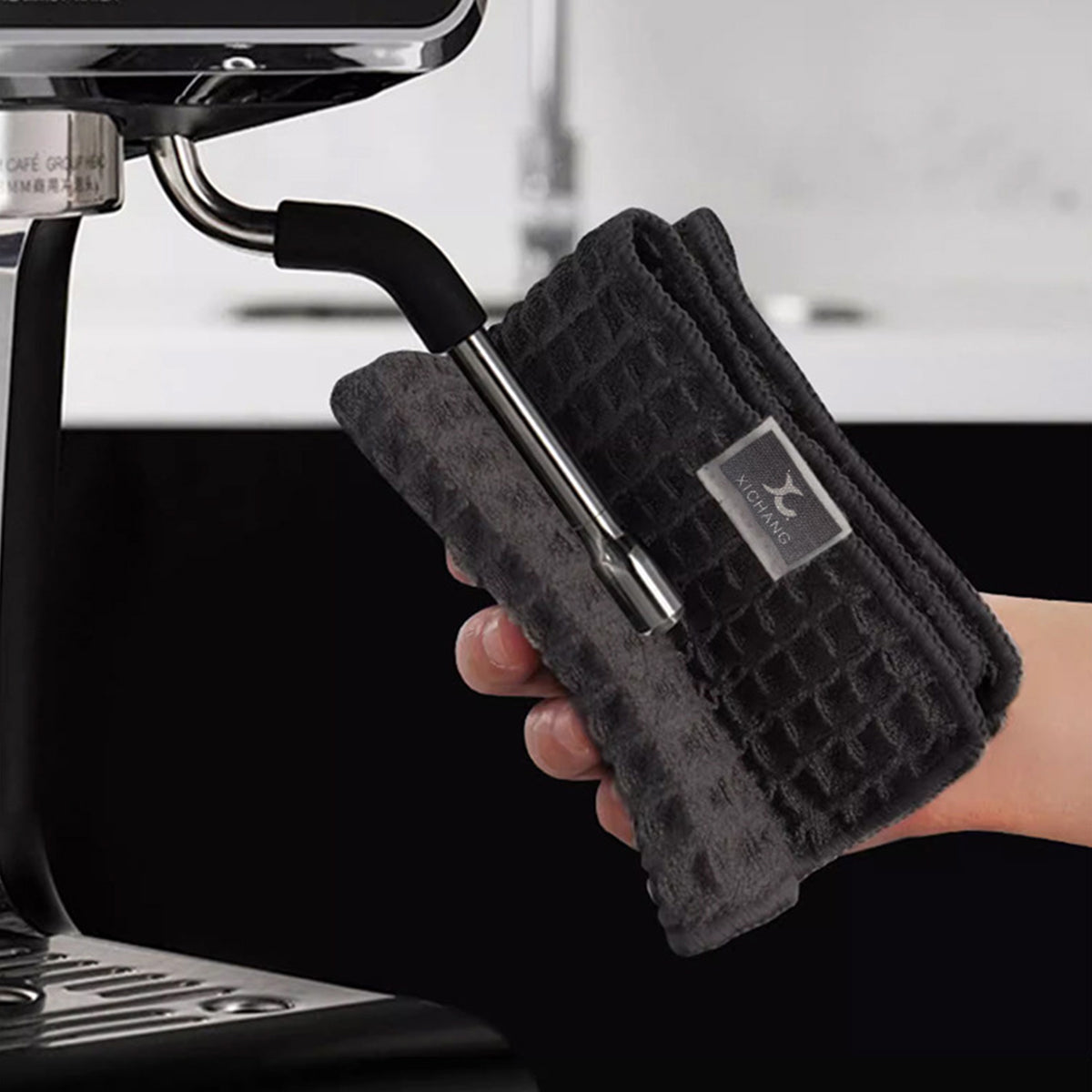5PCS Waffle Cleaning Cloth Coffee Machine Bar Towel Dish Rag Absorbent - Coffee