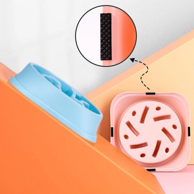 Dog-Bowl Dishes Slow-Feeder Large Pet-Eat Dogs Food-Nonslip Interactive - Pink