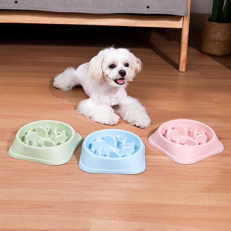 Dog-Bowl Dishes Slow-Feeder Large Pet-Eat Dogs Food-Nonslip Interactive - Pink