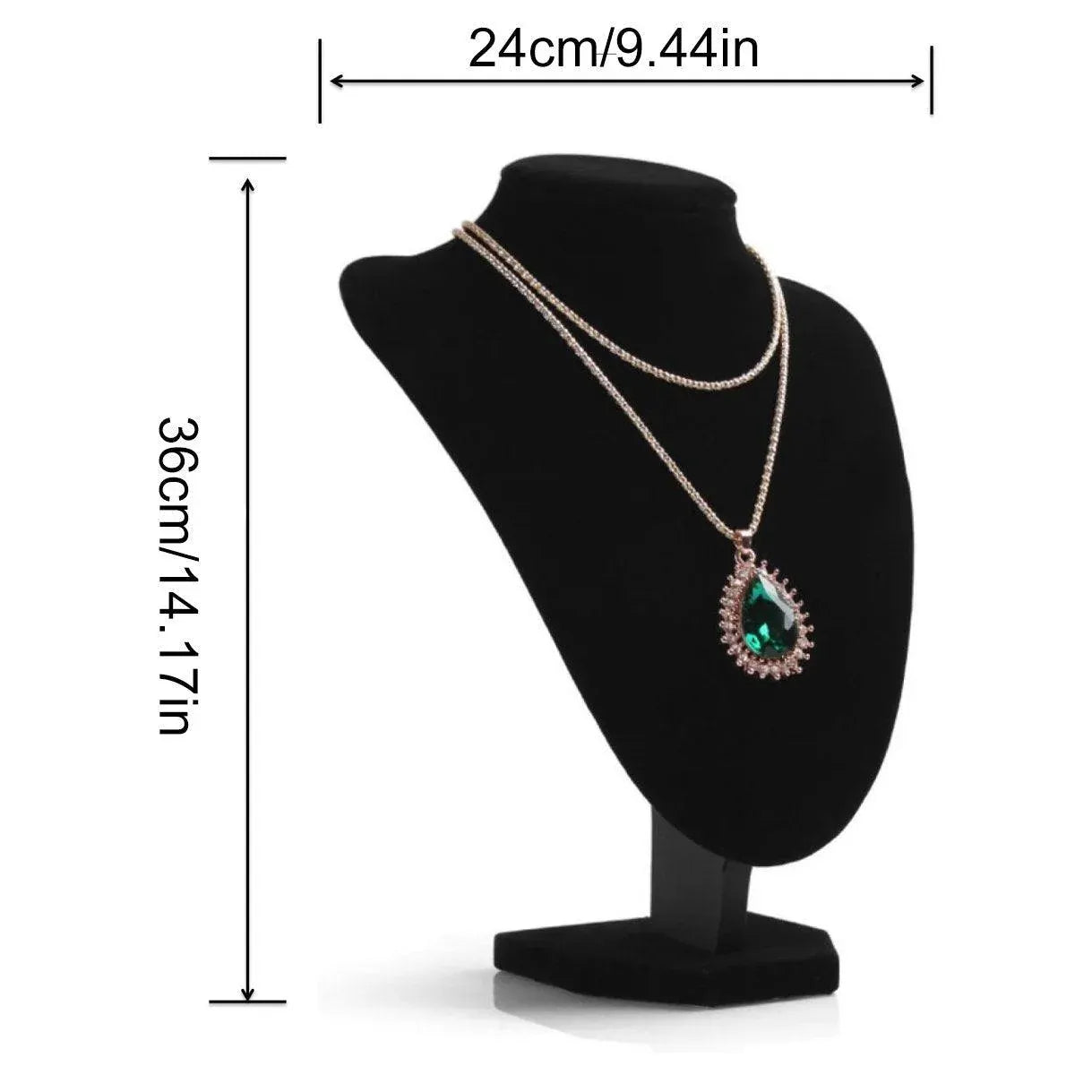 1-Piece Black Velvet Necklace Display Stand