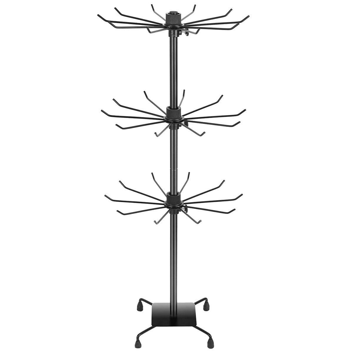 3-Tier Rotating Sock Rack Accessories Hanging Display Stand Organizer for Storage