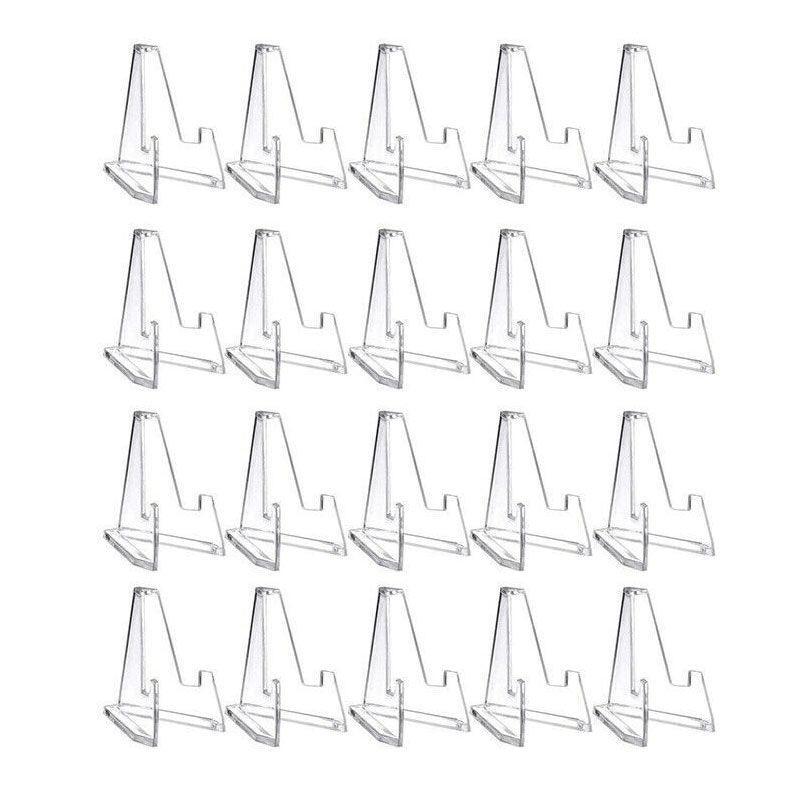 20Pcs Acrylic Clear Stand For Trading Card Psa Pokemon Card Holders Small Stand