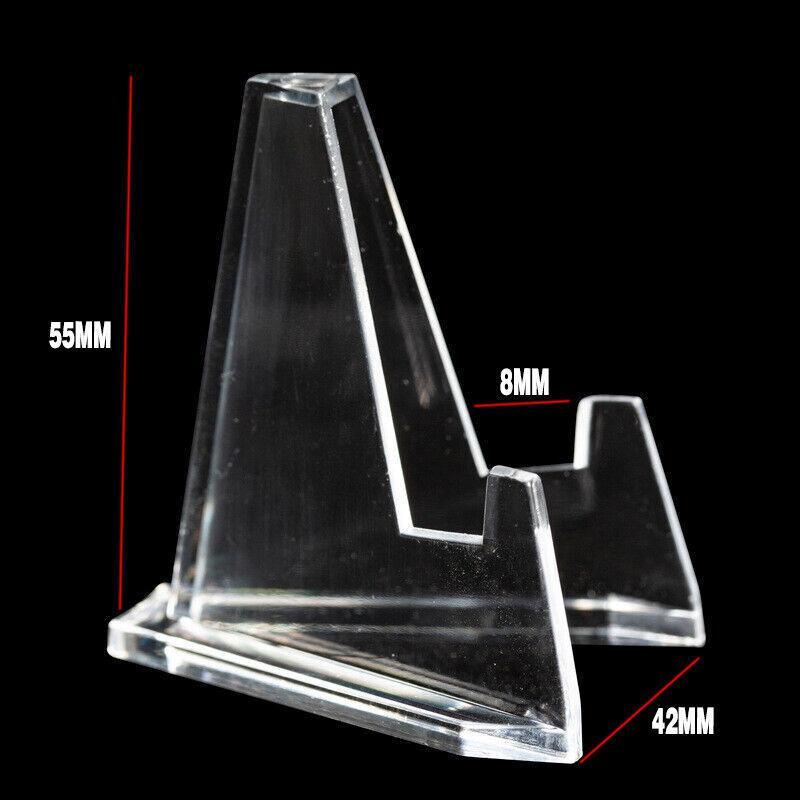20Pcs Acrylic Clear Stand For Trading Card Psa Pokemon Card Holders Small Stand