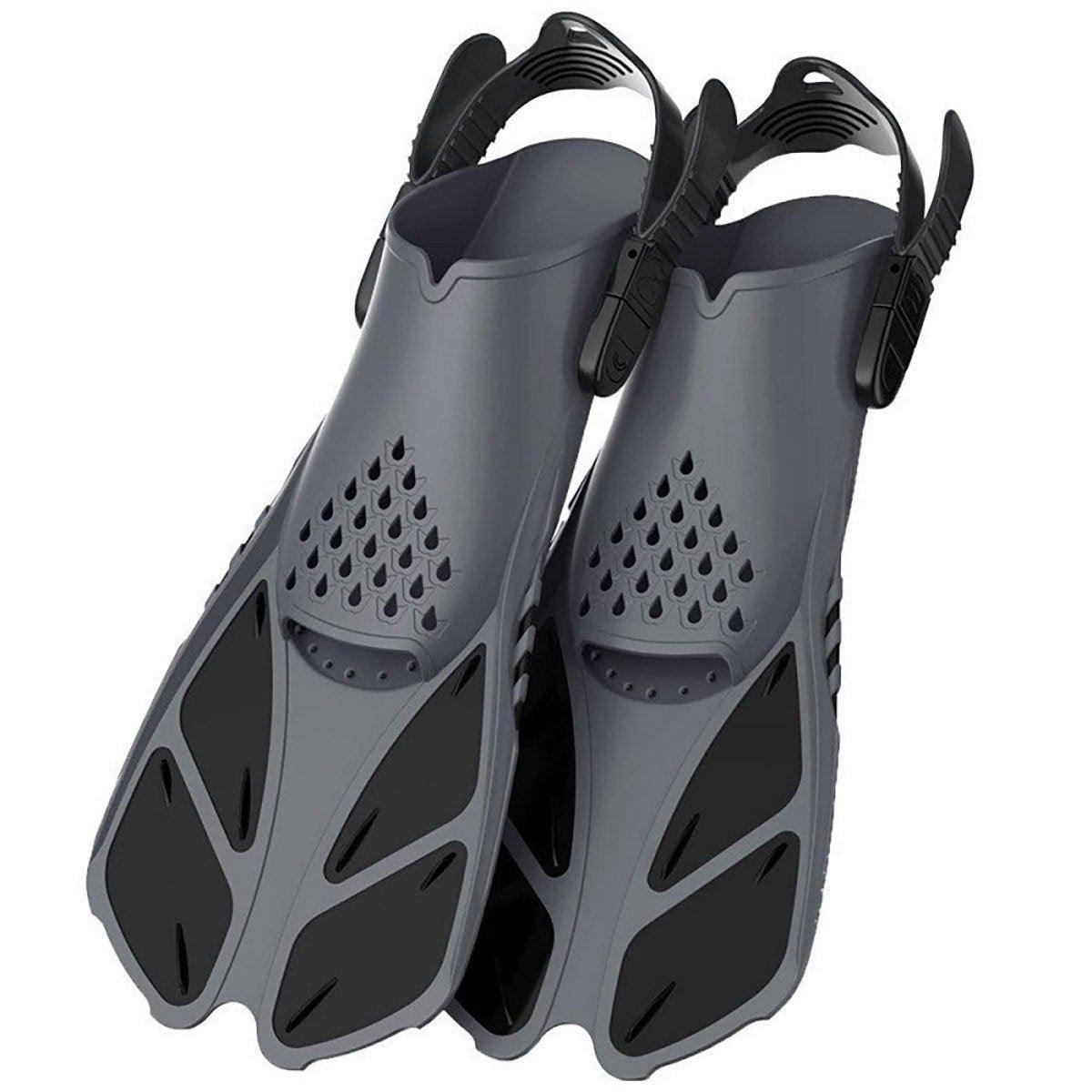 Adjustable Diving Flippers Swim Fins for Snorkeling Freestyle Training Gear - Purple-S/M