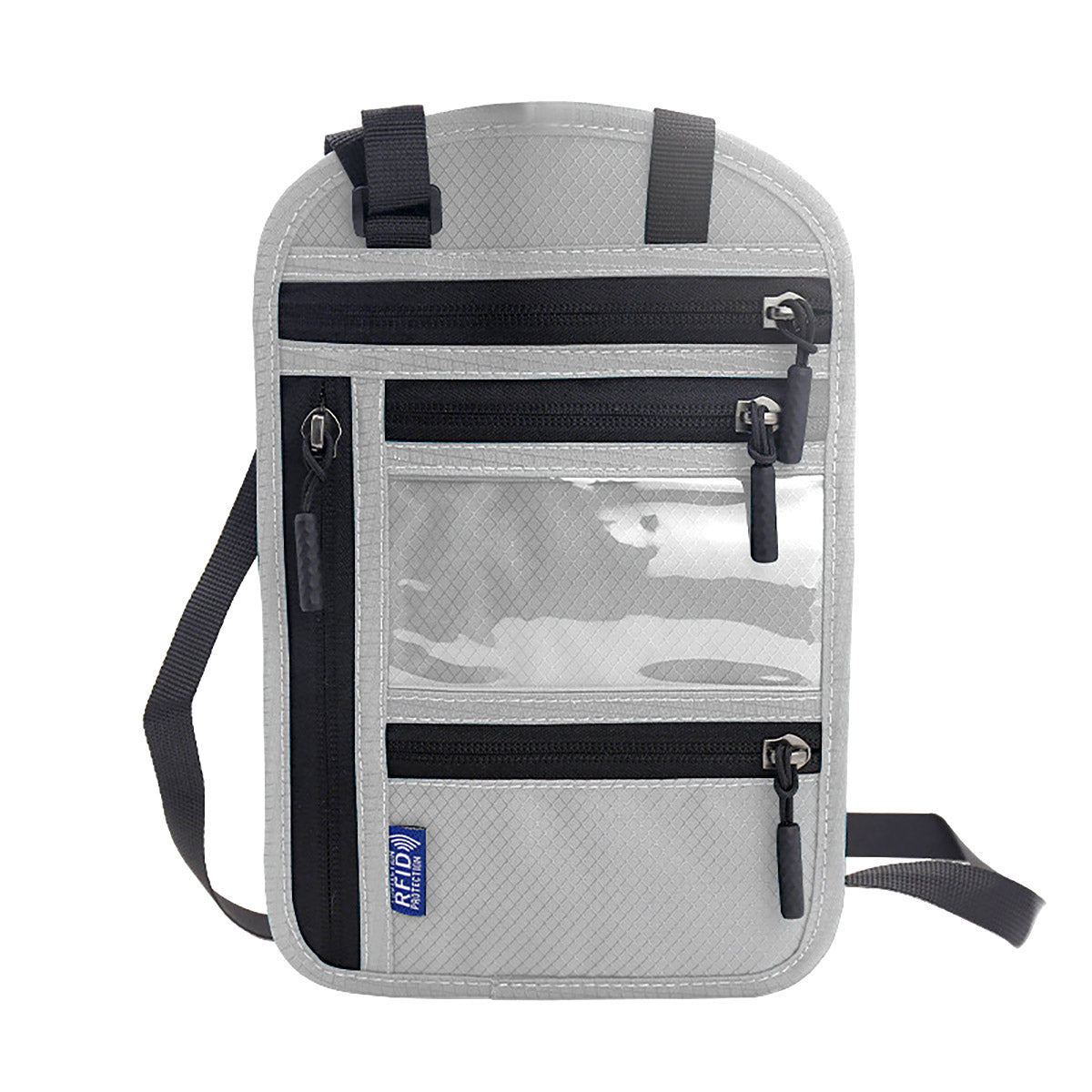 Multi-Functional Travel Passport Document Bag Protective Case Cover Holder - Lake Blue