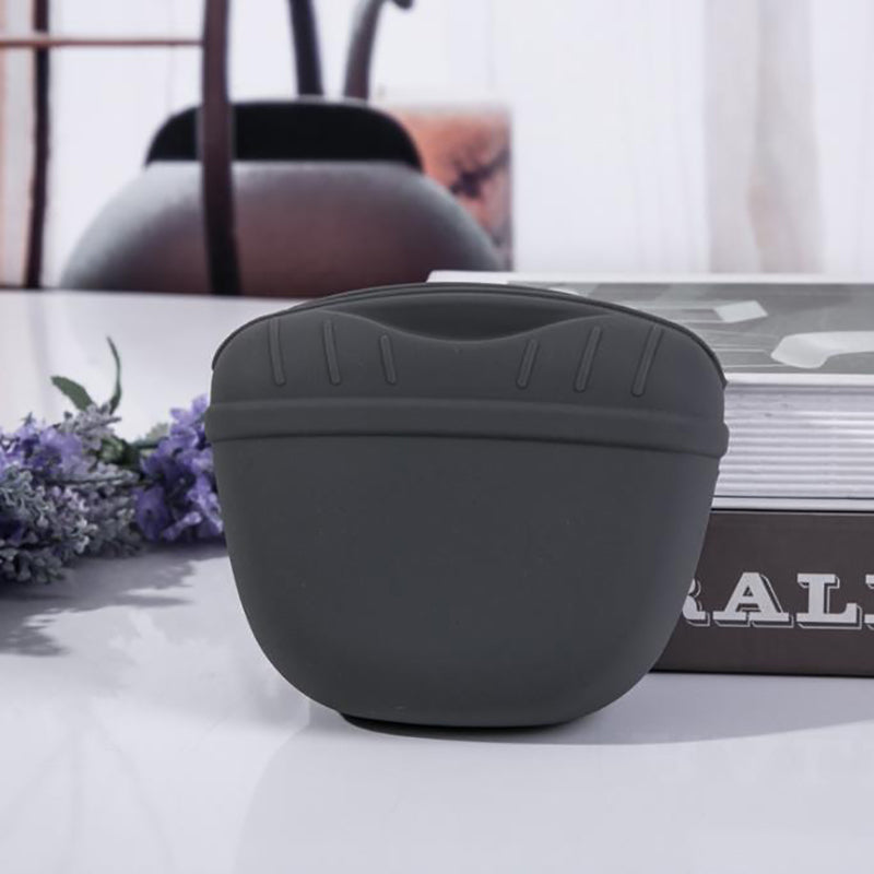 Pet Silicone Training Treat Bag Pouch With Clip Waist Pack Feed Dog - Blue