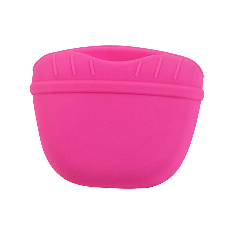 Pet Silicone Training Treat Bag Pouch With Clip Waist Pack Feed Dog - Green