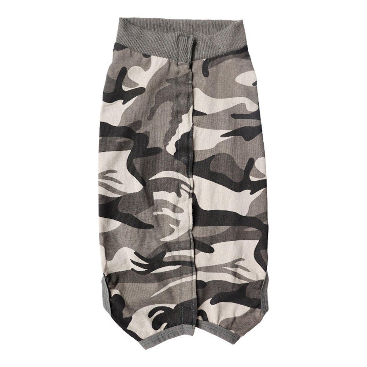 Dog Recovery Suit Anti-Lick Wound Protector Pet Clothing Post-Surgery Belly - Camouflage-XL