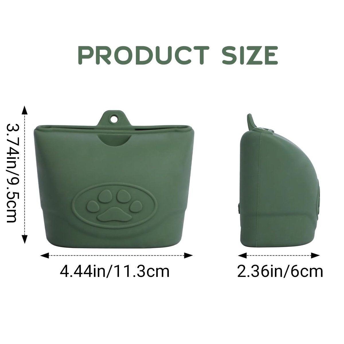 Portable Dog Food Bag Outdoor Walking Travel Feeding Pouch Pet Supplies - Light Green