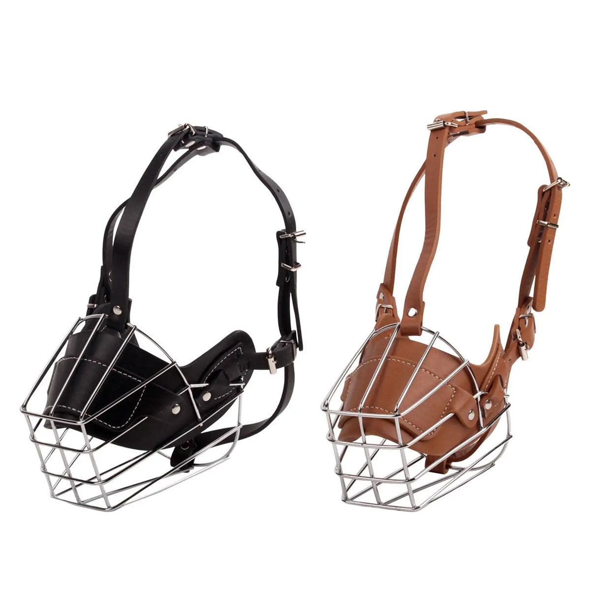 Anti Bite Anti Bark Dog Muzzle Mouthguard Adjustable for Small Medium Large Dogs - Black-M