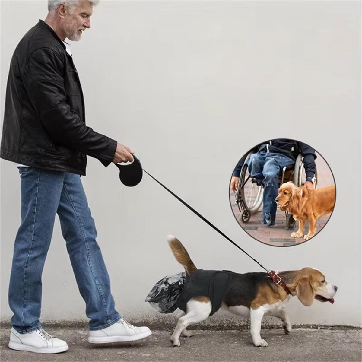 Dog Pet Portable Poop Collection Pants Outing Physiological Pants with Poop Bag - L