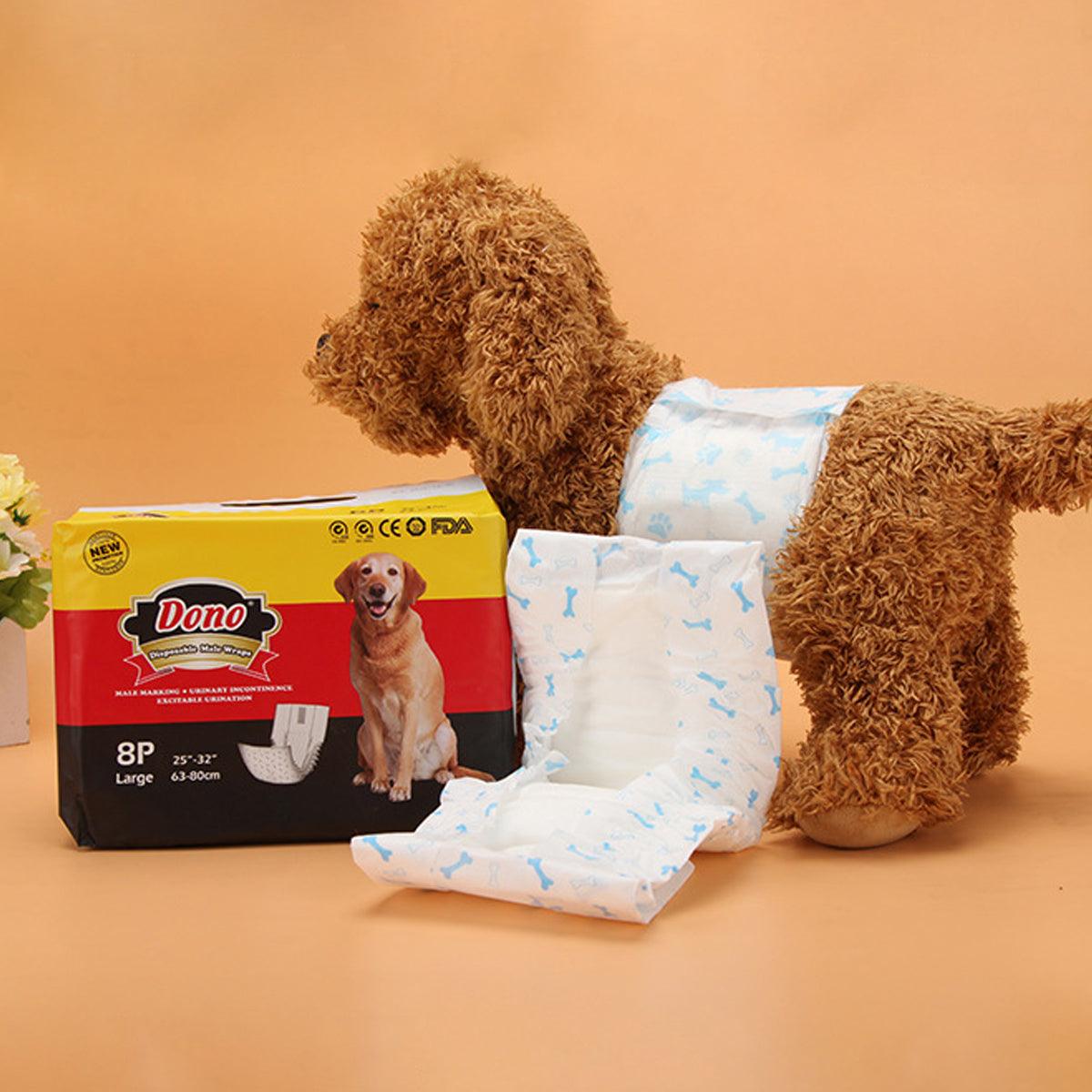 Male Dog Diapers Physiological Pants for Dogs Leakproof Diaper Pants Male Pets - XS-14PCS