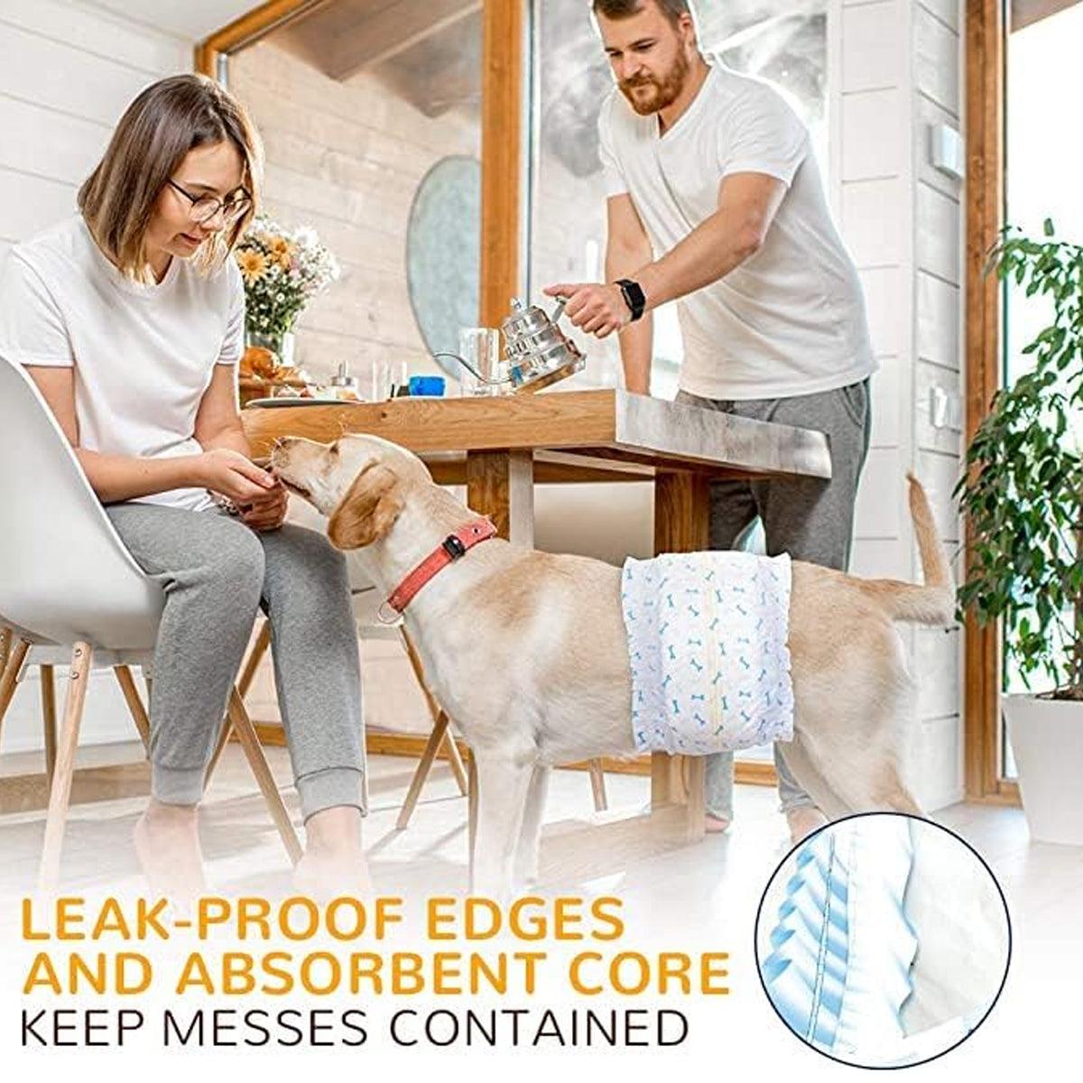 Male Dog Diapers Physiological Pants for Dogs Leakproof Diaper Pants Male Pets - XS-14PCS