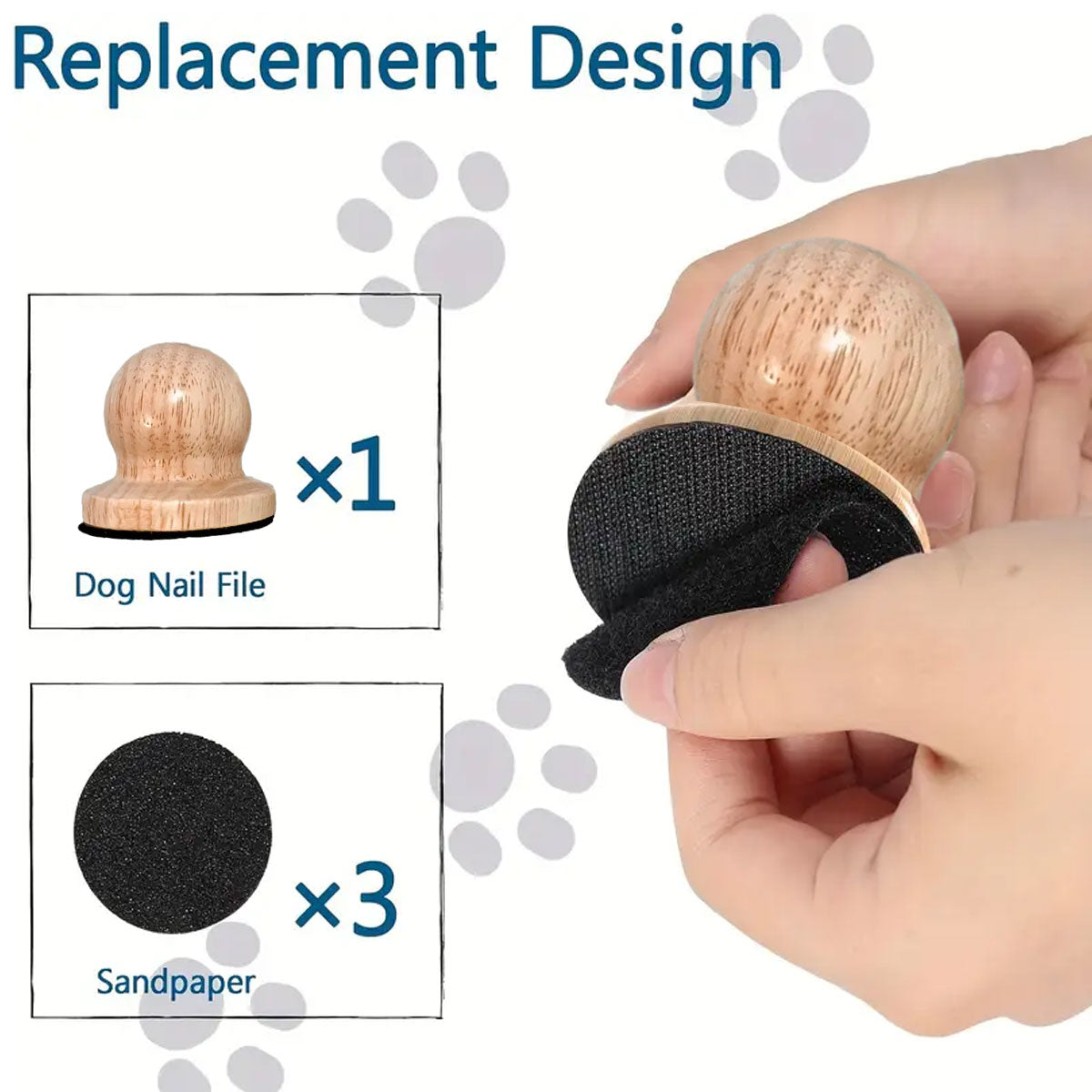 Wooden Dog Nail Sharpening Board Round Pet Grooming Tool Nail Repair Training