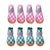 4pcs Breathable Mesh Dog Shoes Small Pets Puppy Paw Protection Summer Boots - Green-4
