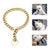 Dog Chain Collar Heavy Duty Choker Double Pet Slip Check Twist Link Chrome Chain Silver - 55CM