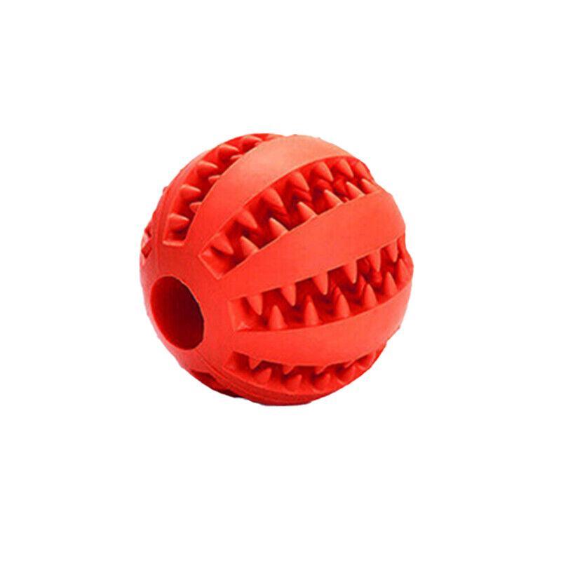 Dog Chew Toy Rubber Ball Treat Dispenser Dental Cleaning Training Play Ball - Green Spherical (Small)